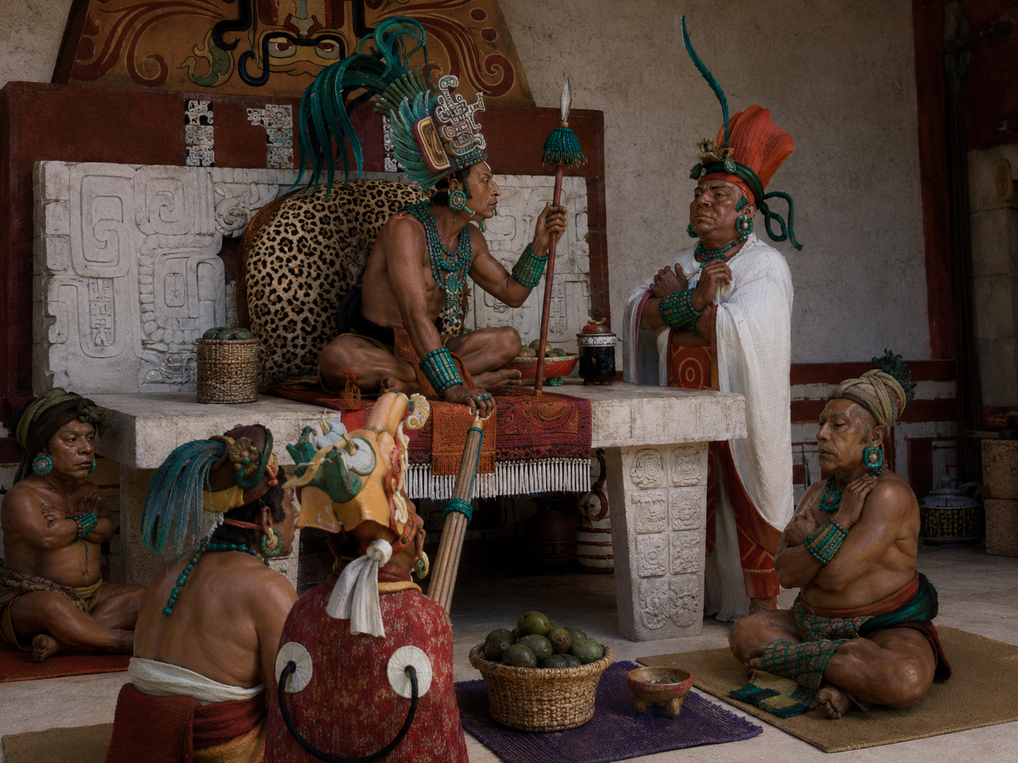 Escena Maya — Rey en el Trono, Piedras Negras